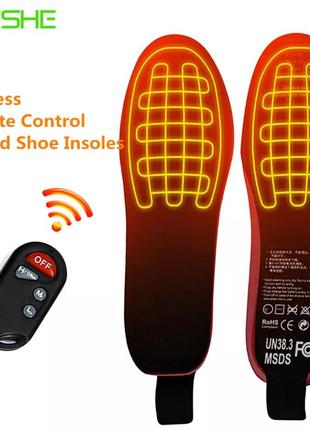 Беспроводные стельки с подогревом на пульте (35-41) fye75-1. электро стельки, теплые стельки зимние