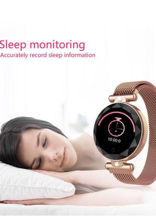 Женские умные смарт часы smart watch s-886v с тонометром пульсометром золотистые5 фото