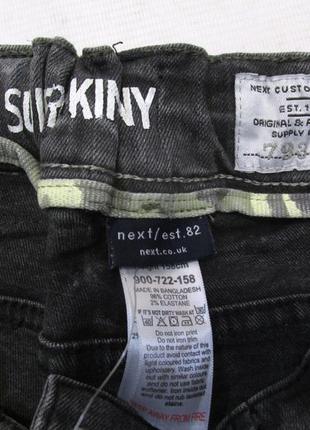 Шорти джинсові next, skinny, 13 років (158 см), вінтаж, для дівчинки, отл упоряд!3 фото