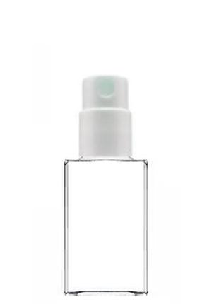 Прозрачный флакон для парфюмерии полимерный франк 30 мл. с пластиковым спреем белый