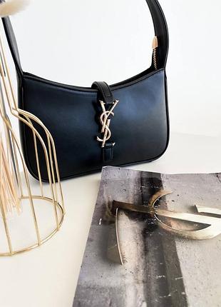 Yves saint laurent hobo black чорна жіноча сумка