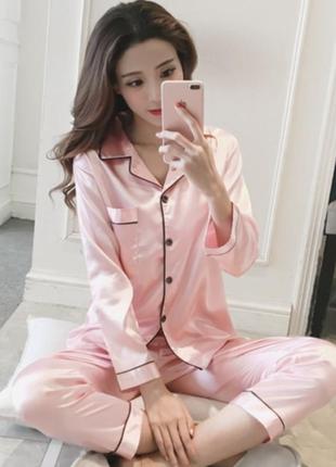Атласная пижама костюм фламинго july's song размер м розовый