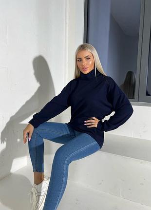 Женский свитер рубчик начес