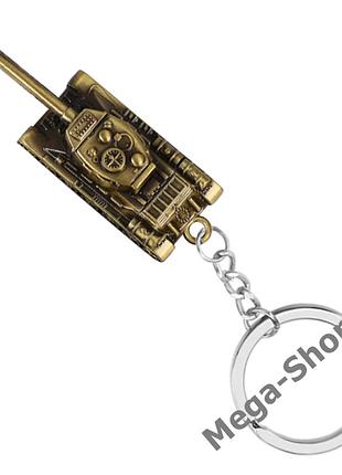 Брелок металевий для ключів "танк т-34-85" world of tanks золотистий we43q