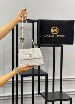 Сумка белая женская в стиле michael kors клатч сумка маленькая клатч майкл корс