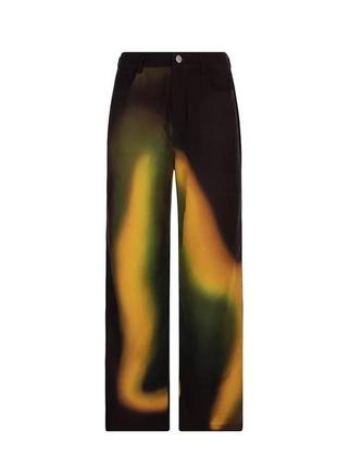 Штаны широкие с принтом абстрактным блики солнечные