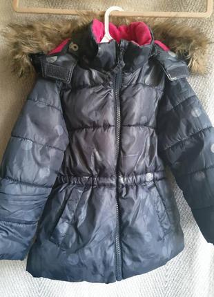 Детская теплая зимняя куртка на девочку 2года зимова тепла куртка на дівчинку6 фото