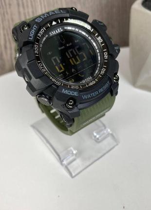 Чоловічі спортивні смарт годинник smael 1617 smart watch, наручні спорт водонепроникні годинники9 фото