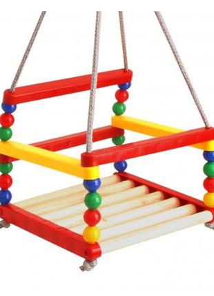 Качеля дерево и пластик. арт. гдп-001