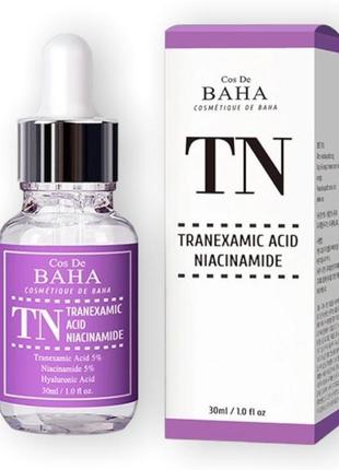 Cos de baha tn tranexamic acid niacinamide serum сыворотка для выравнивания тона с транексамовой кислотой 5%1 фото
