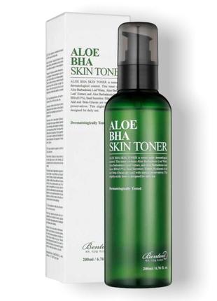 Benton aloe bha skin toner - тонер з алое та саліциловою кислотою, 200 мл1 фото