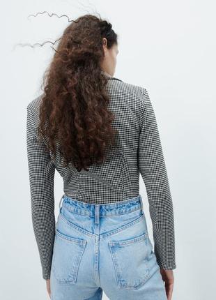 Боди, блуза в гусиную лапку zara, коллекция 2022 года, размер s4 фото