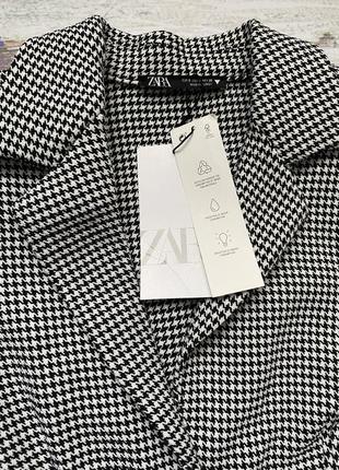 Боди, блуза в гусиную лапку zara, коллекция 2022 года, размер s7 фото
