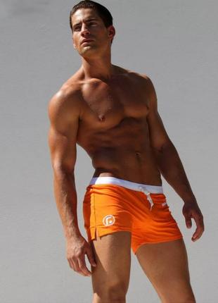 Плавки шорты мужские оранжевые aqux4 фото