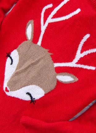 Кофта свитер светр джемпер олень новогодний новорічний новый год h&m3 фото
