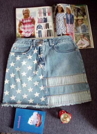 Джинсова спідниця на дівчинку 8/9 років 128 - 134 см