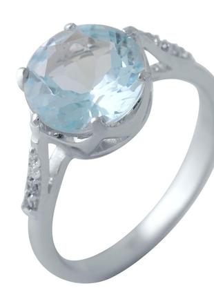 Серебряное кольцо с натуральным топазом
