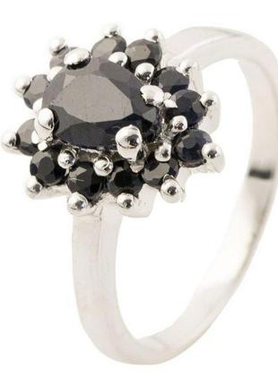 Серебряное кольцо с натуральным сапфиром1 фото