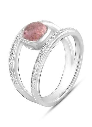 Срібне кільце з натуральним турмаліном