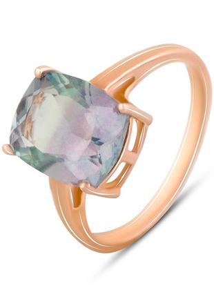 Серебряное кольцо с натуральным флюоритом