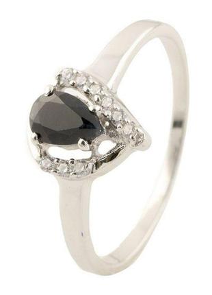 Серебряное кольцо komilfo с натуральным сапфиром (1136201) 16 размер