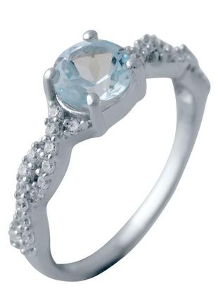 Серебряное кольцо с натуральным топазом