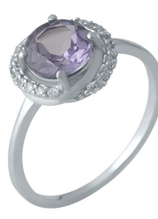 Срібне кільце з натуральним олександритом