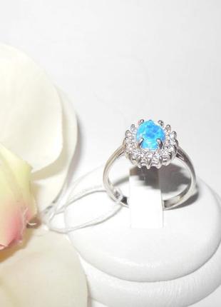 Срібне кільце з благородним опалом