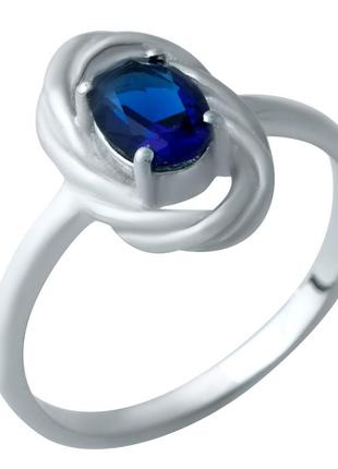 Серебряное кольцо komilfo с сапфиром nano, вес изделия 2,53 гр (1932728) 17 размер
