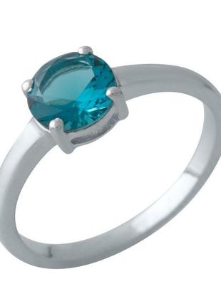 Срібне кільце з натуральним лондон топазом