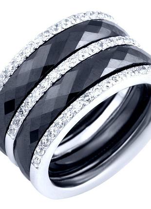 Срібне кільце з керамікою