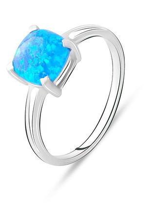 Срібне кільце з благородним опалом