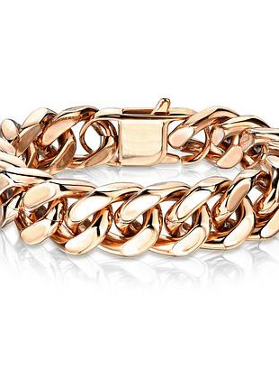 Браслет-цепочка с покрытием розового золота из нержавеющей стали spikes 12 мм