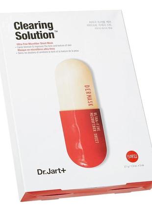 Тканинна маска очищуюча для проблемної шкіри dr.jart+ clearing solution8 фото