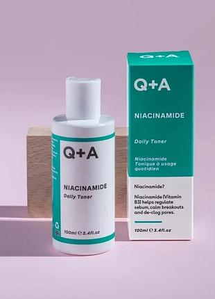 Тонер для обличчя зволожуючий з ніацинамідом q+a niacinamide daily toner 100ml