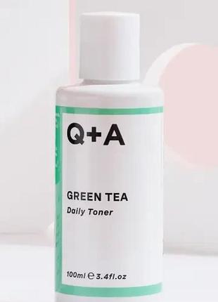 Тонер заспокійливий для обличчя з зеленим чаєм q+a green tea daily toner 100ml3 фото