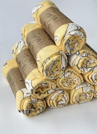 Детская муслиновая пеленка ведмедики 120*120