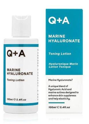 Зволожуючий тонізуючий лосьон для обличчя q+a marine hyaluronate toning lotion