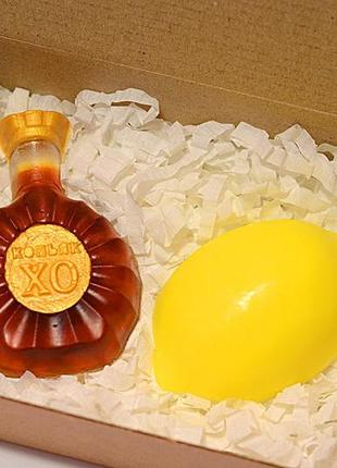 Набор мыла "коньяк и лимон"