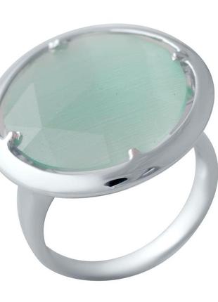 Серебряное кольцо с натуральным кошачьим глазом1 фото
