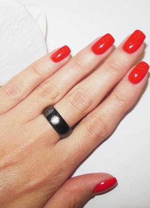 Серебряное кольцо с керамикой4 фото