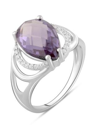 Срібне кільце з натуральним олександритом