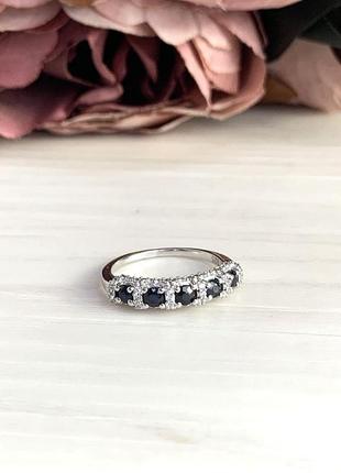 Серебряное кольцо с натуральным сапфиром2 фото