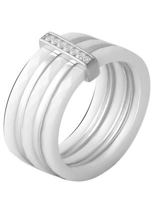 Серебряное кольцо с натуральной керамикой1 фото