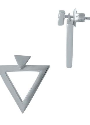 Серебряные серьги komilfo без камней (1977361)