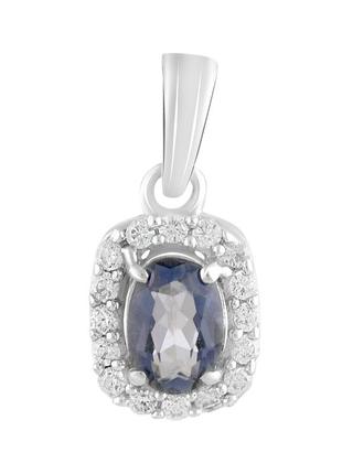 Срібний кулон з натуральним містик топазом