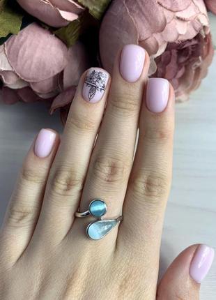 Серебряное кольцо с натуральным кошачьим глазом3 фото