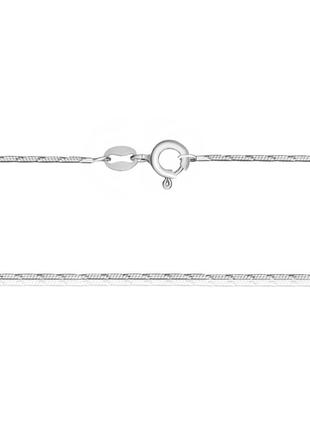 Серебряная цепь-снейк (родированная)40см.