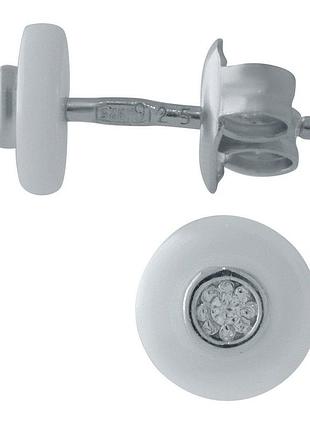 Серебряные серьги komilfo с керамикой (1154625)