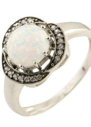 Срібне кільце з благородним опалом